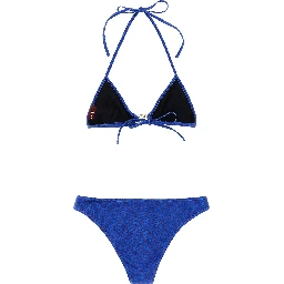 Blue Fabric Bikini