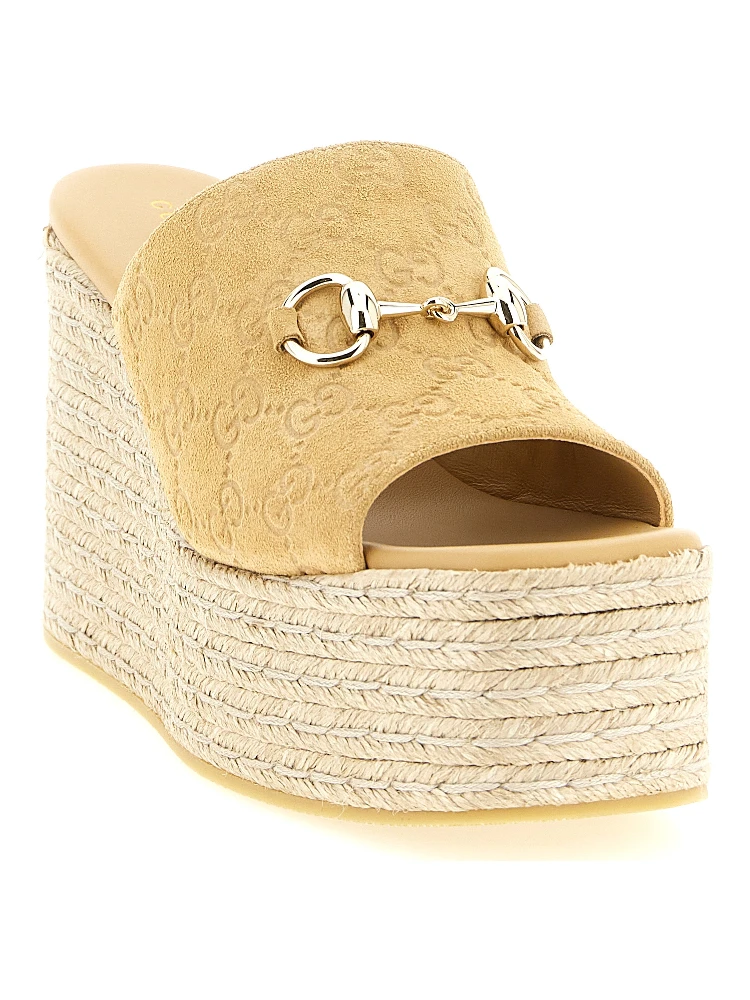 Beige Calfskin Wedge Sandals alternative