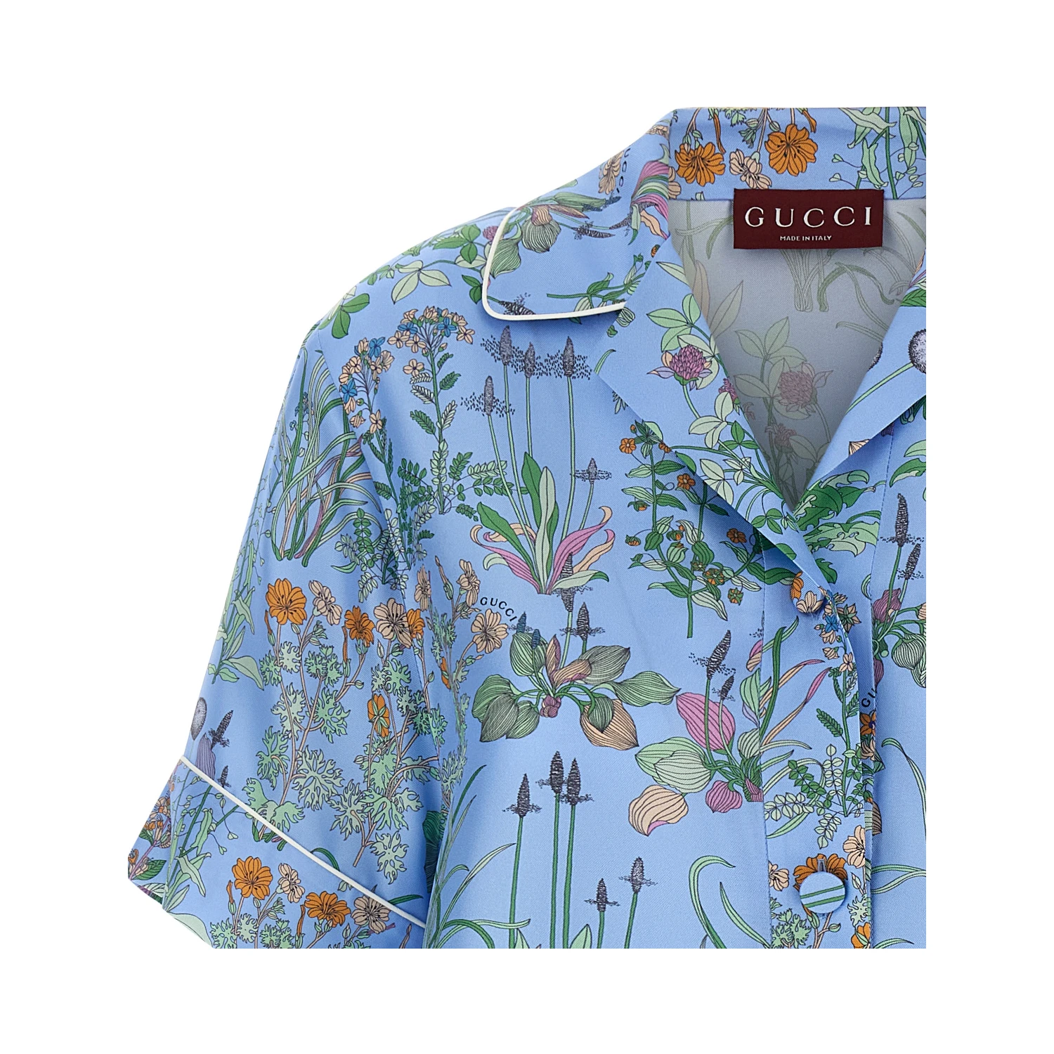 Blue Silk Blouse
