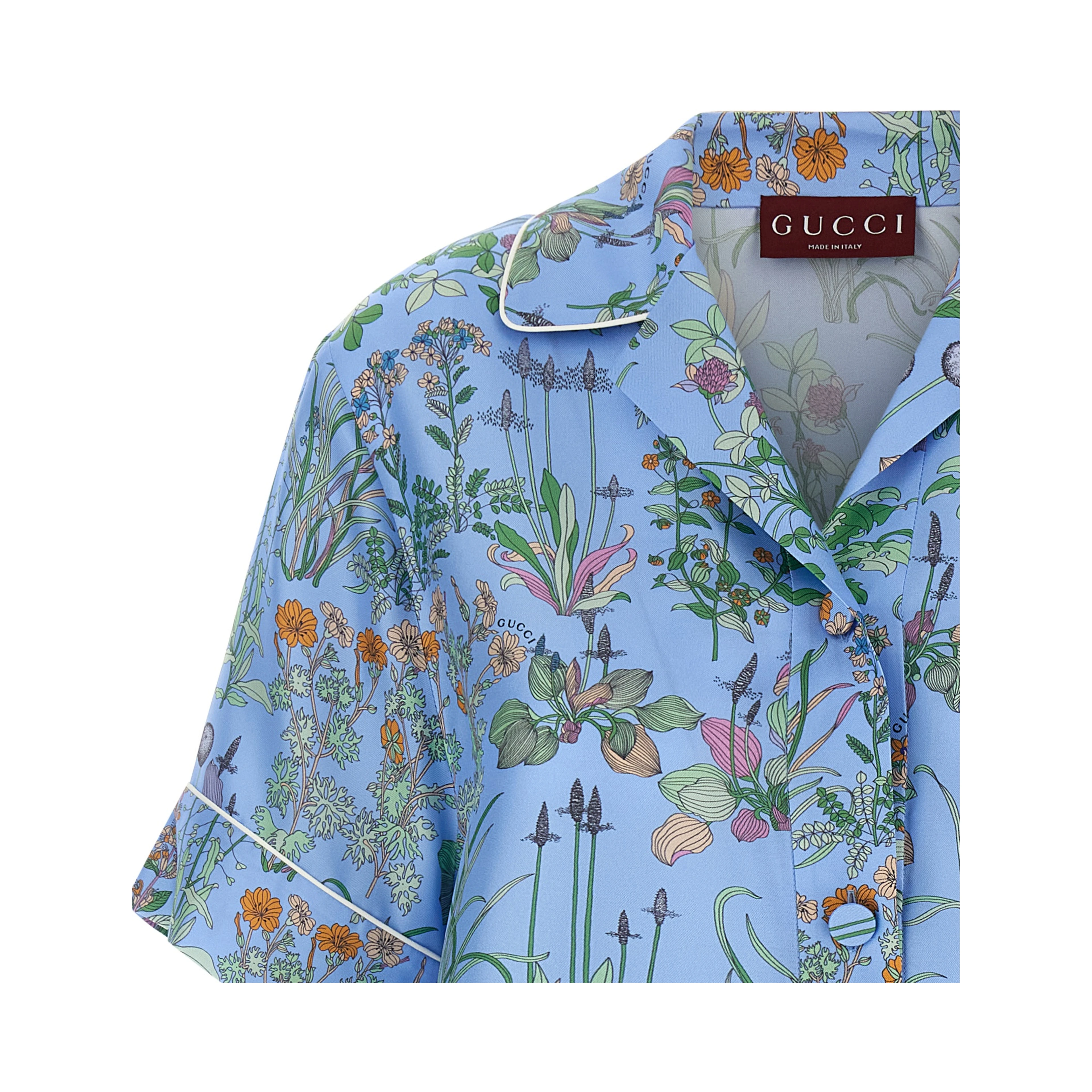 Blue Silk Blouse