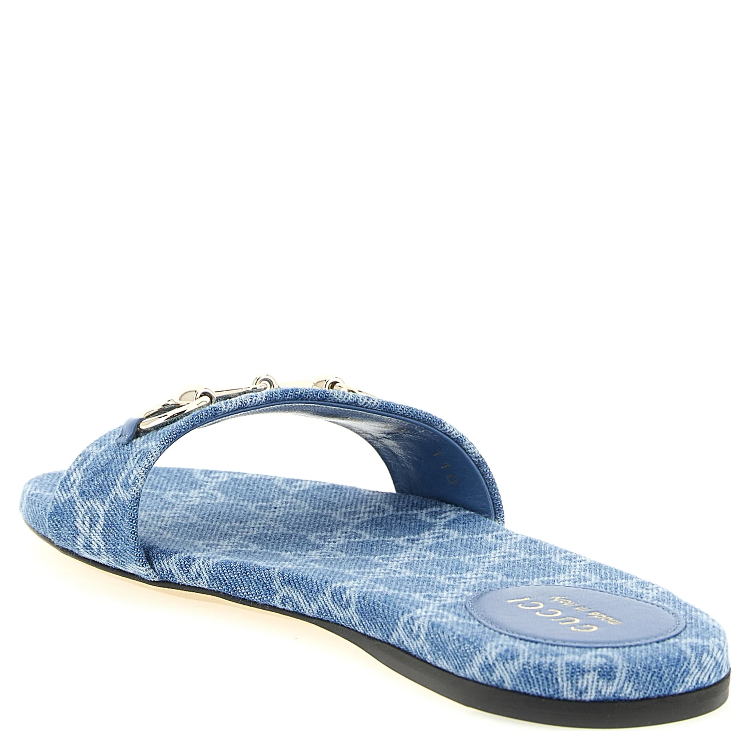 Blue Cotton Slides