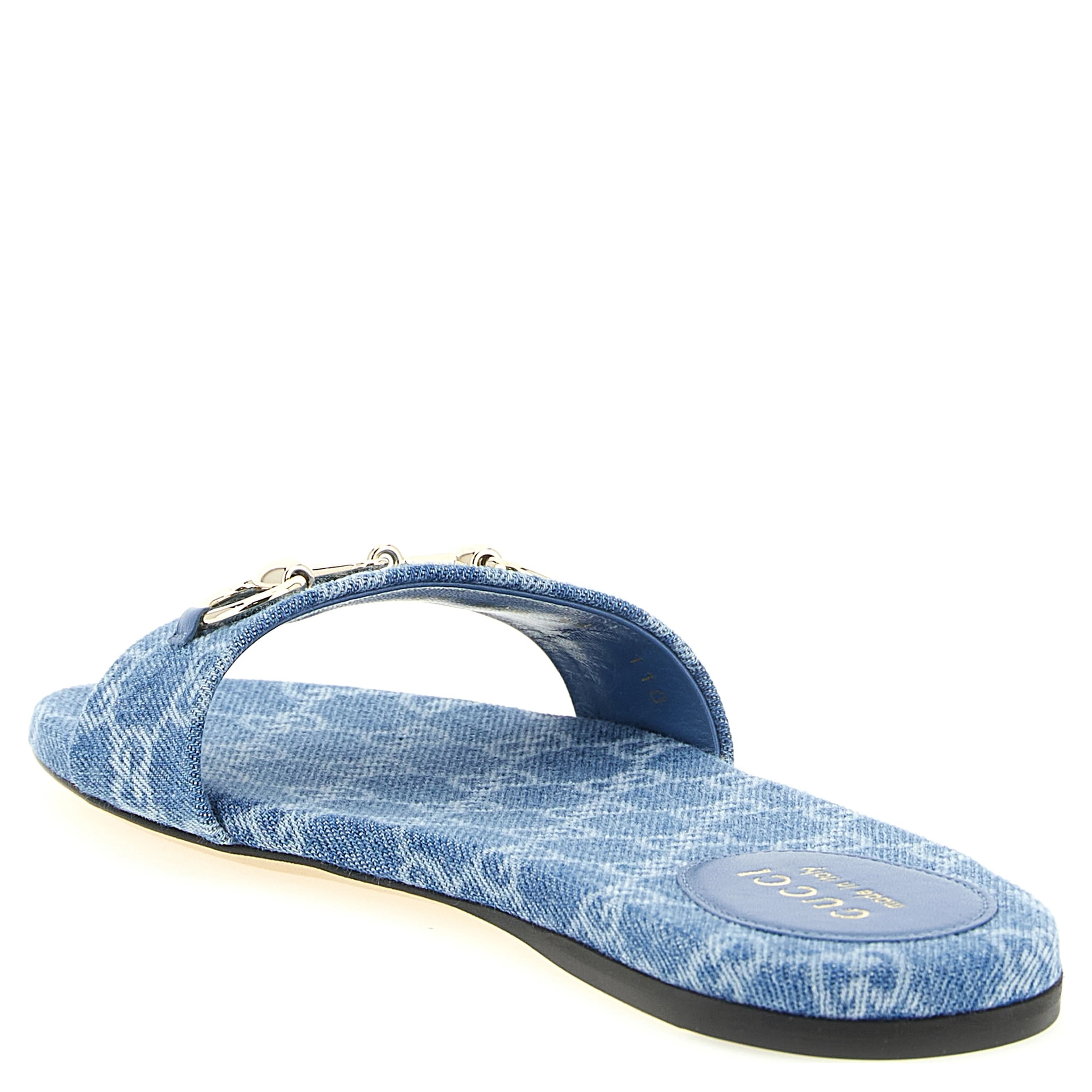Blue Cotton Slides