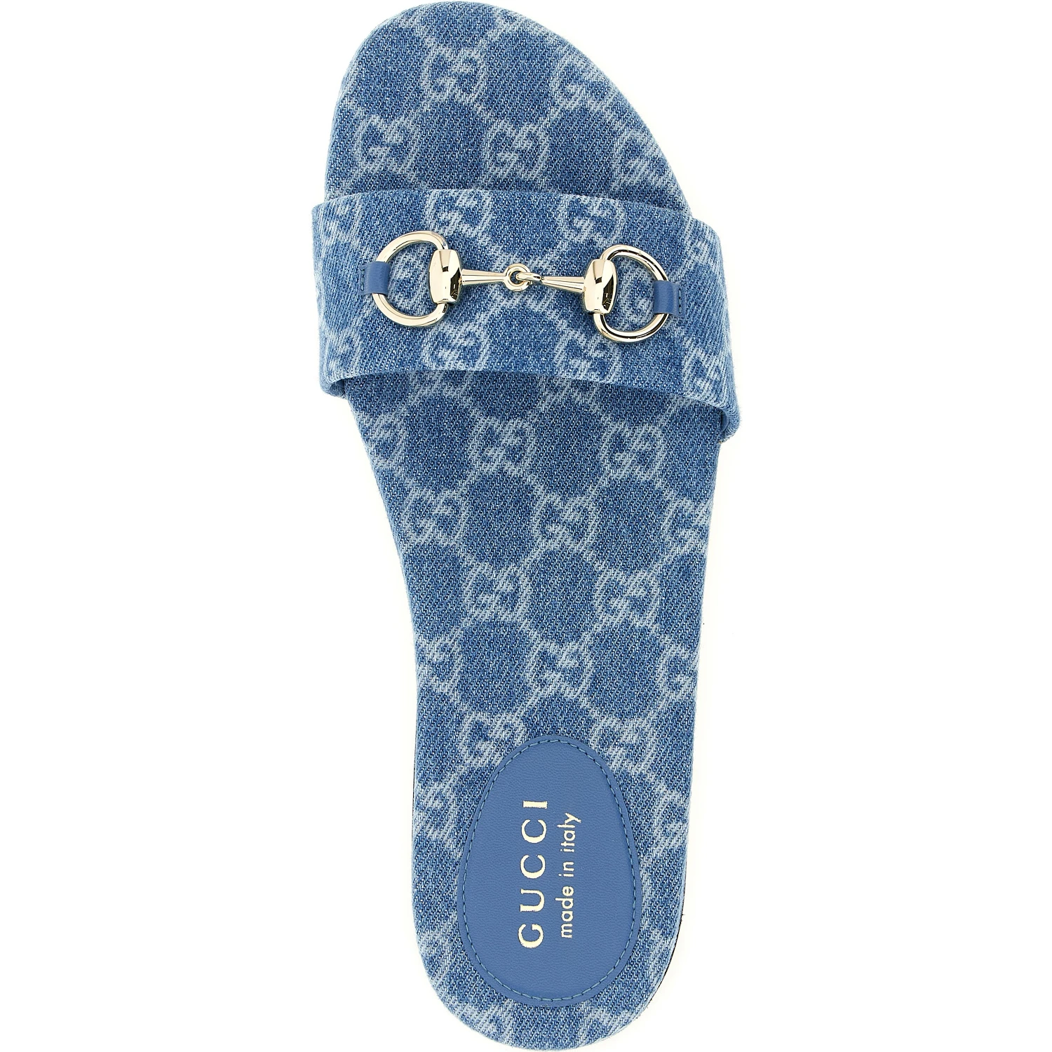 Blue Cotton Slides