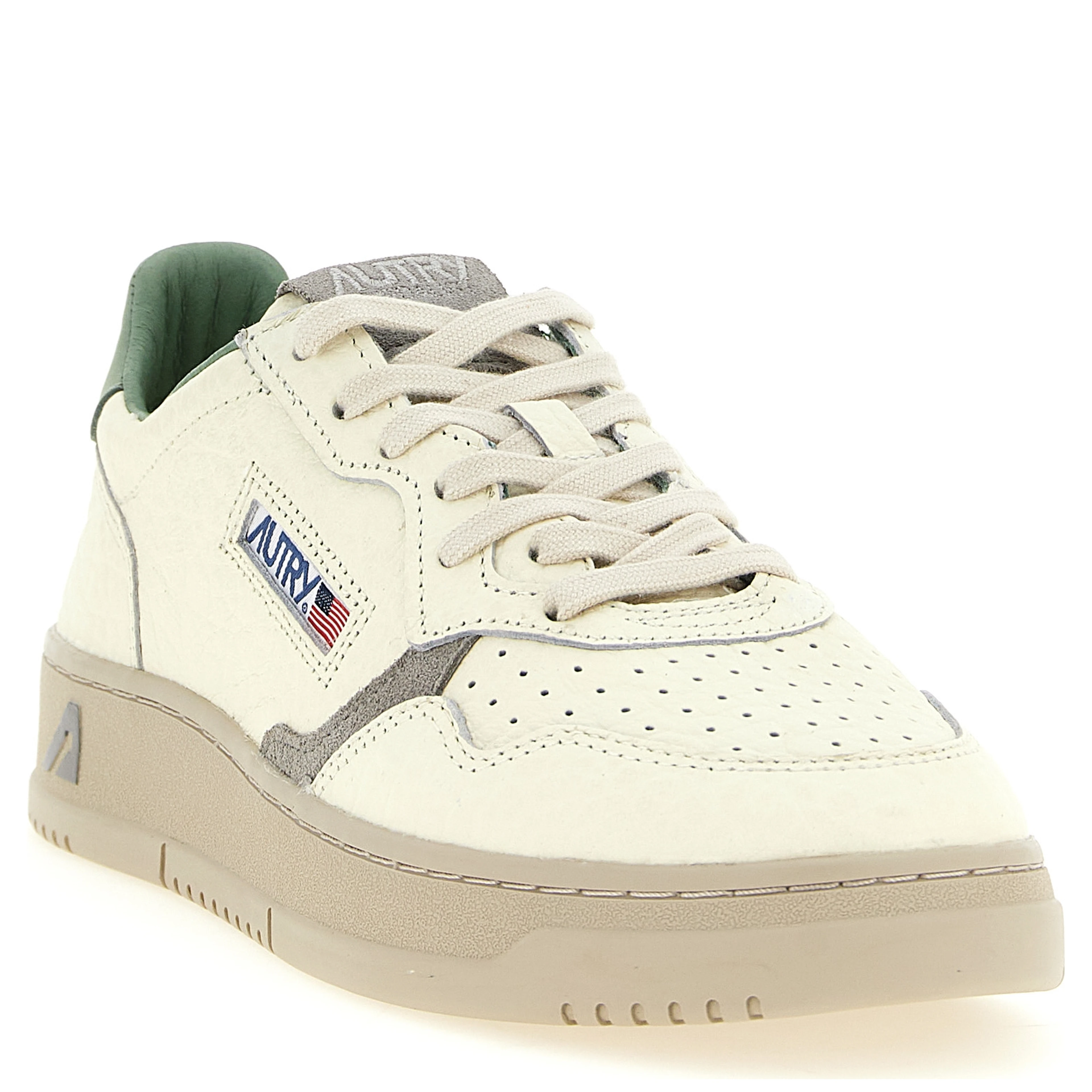 Bicolor Cowhide Low Top Sneakers