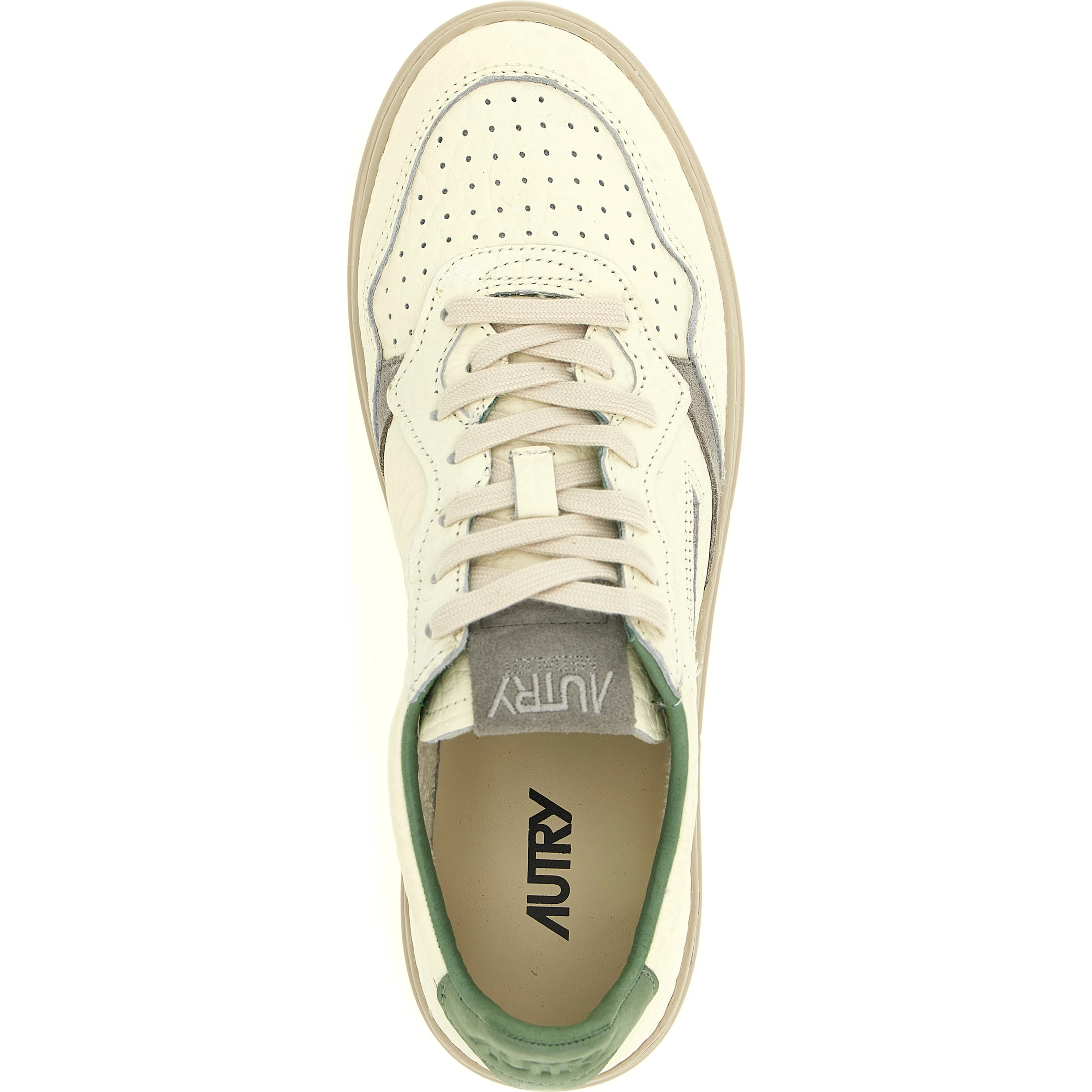 Bicolor Cowhide Low Top Sneakers