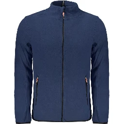 Blu Polyester Men Sweatshirt