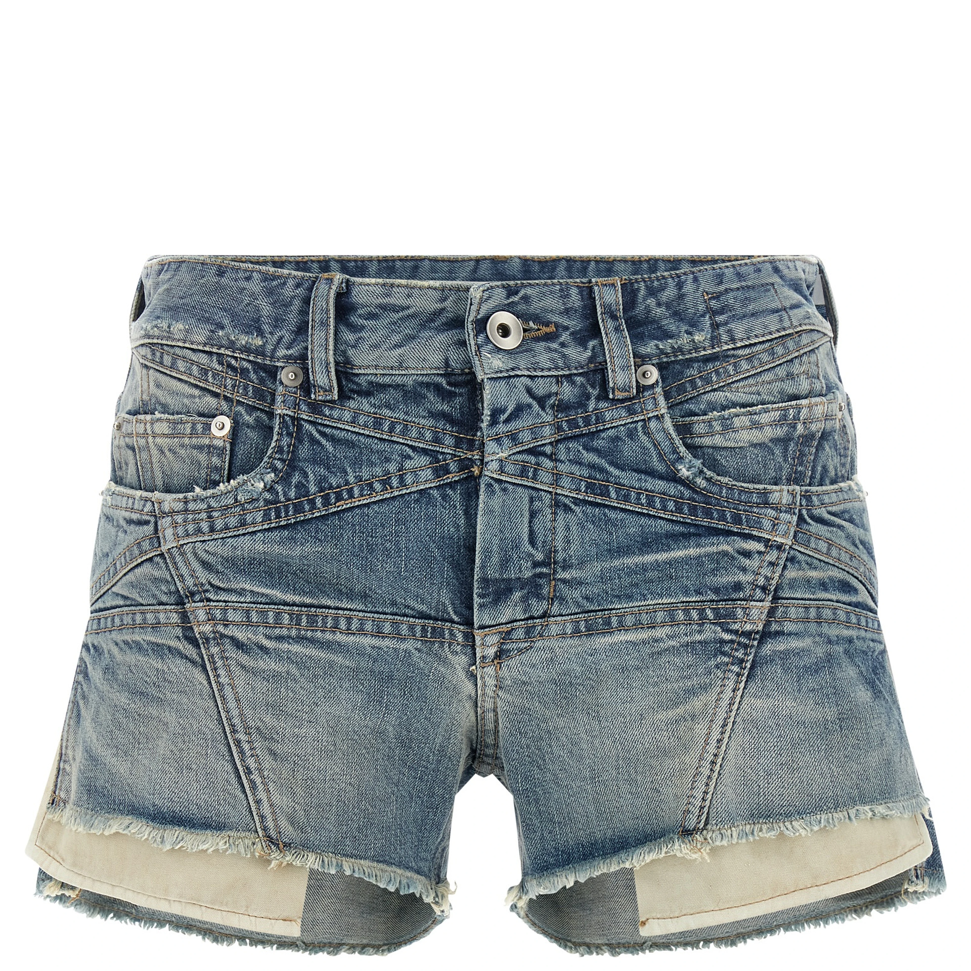 Blue Cotton Bermuda Shorts
