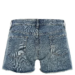 Blue Cotton Bermuda Shorts