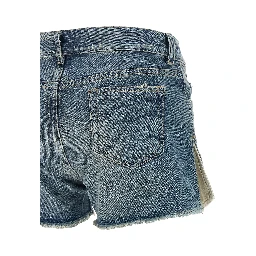 Blue Cotton Bermuda Shorts