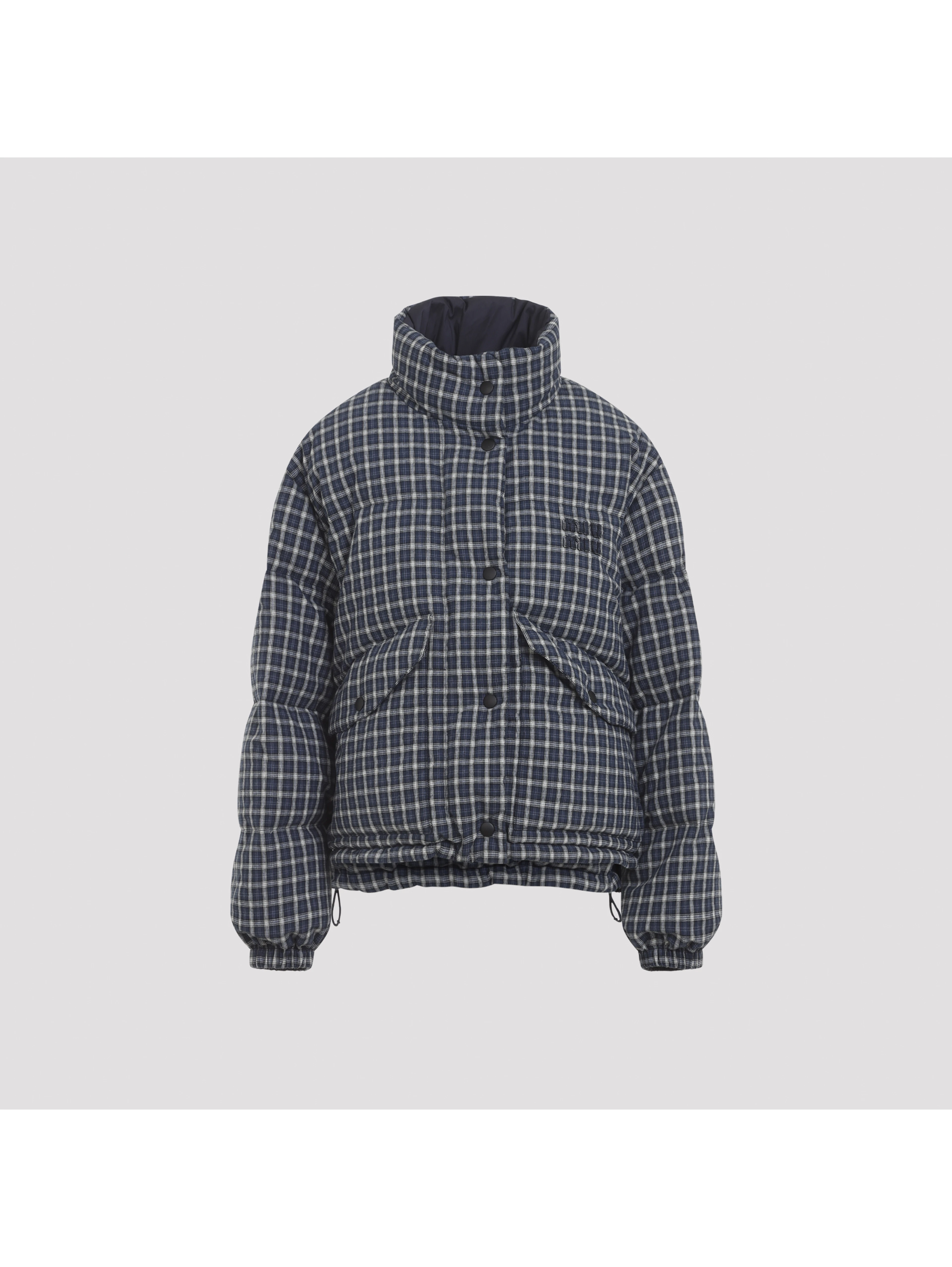 Miu MIu Reversible Checked Down Jacket