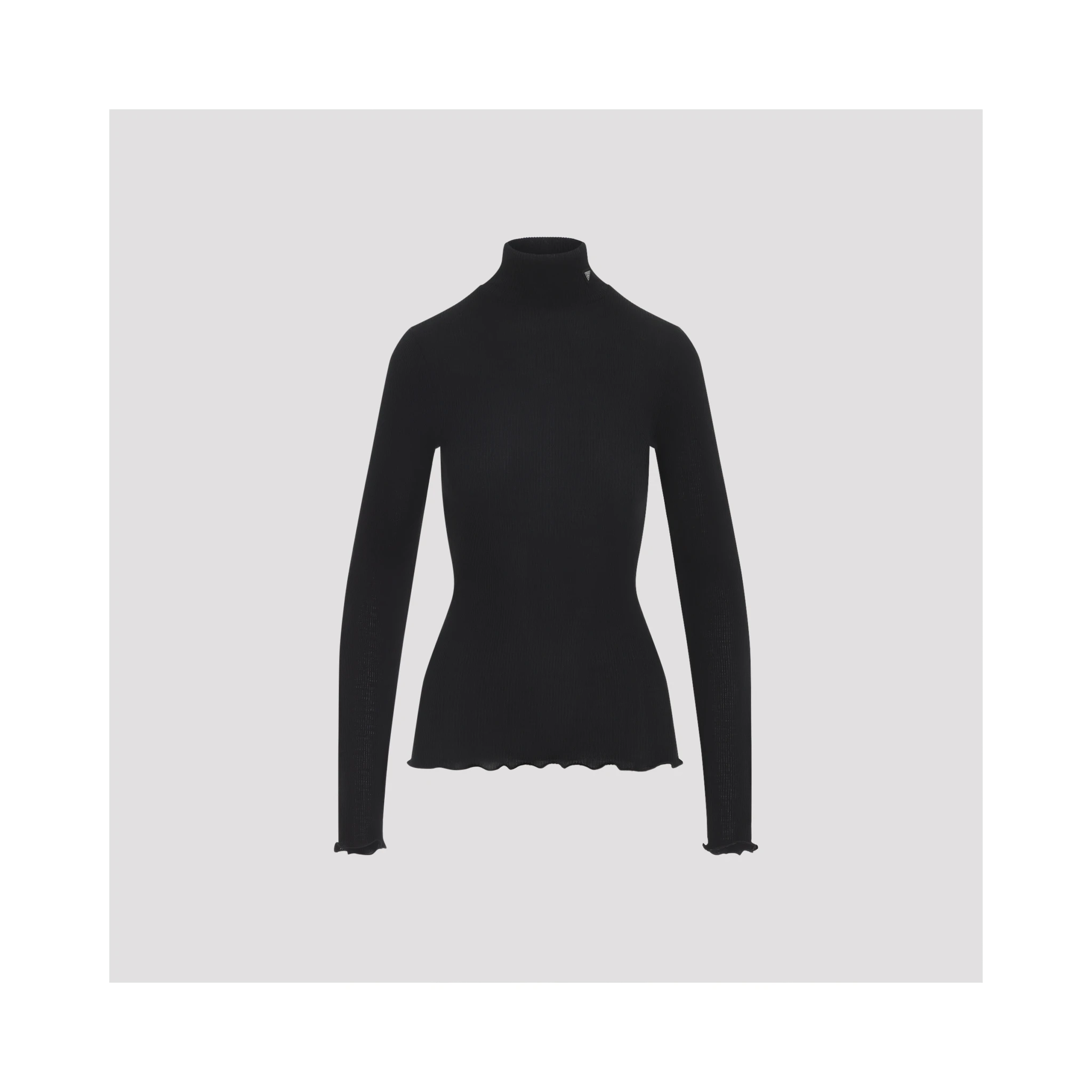 Prada Ribbed Knit Turtleneck Top