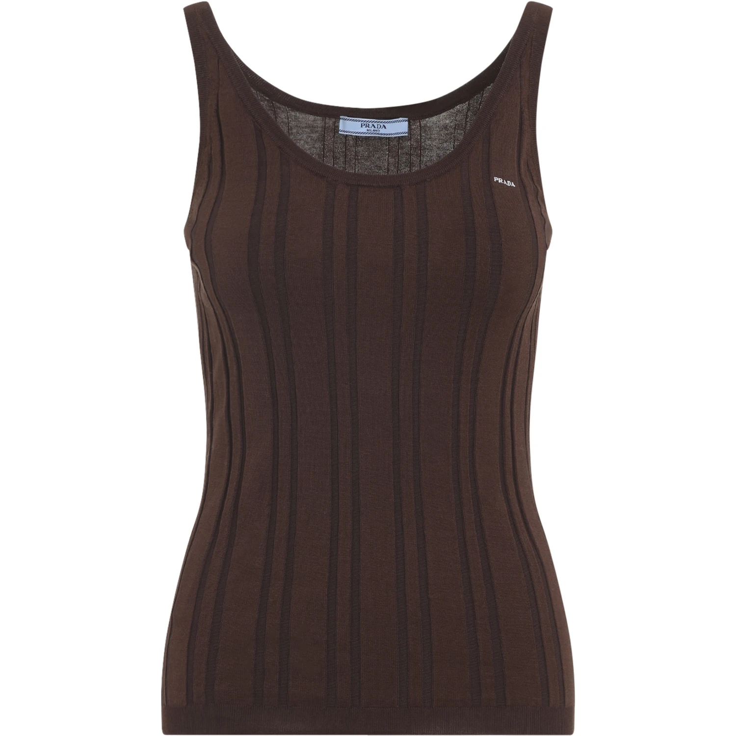 Prada Ribbed Knit Tank Top