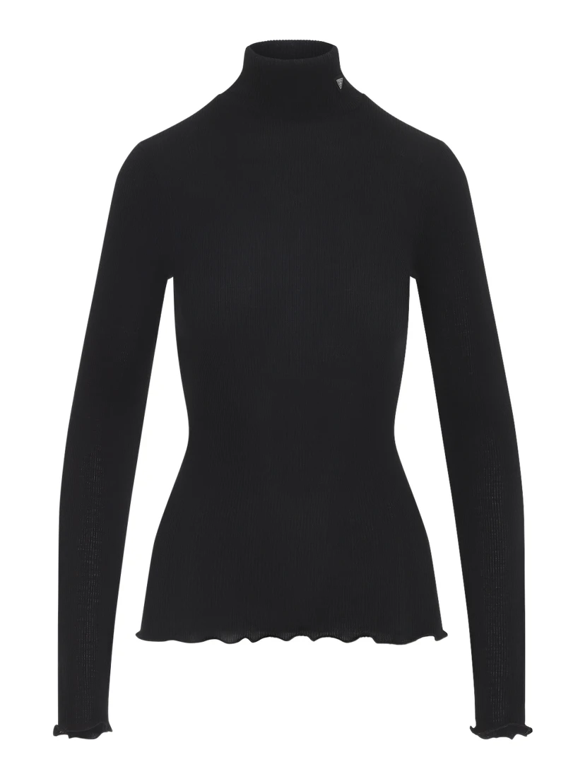 Prada Ribbed Knit Turtleneck Top