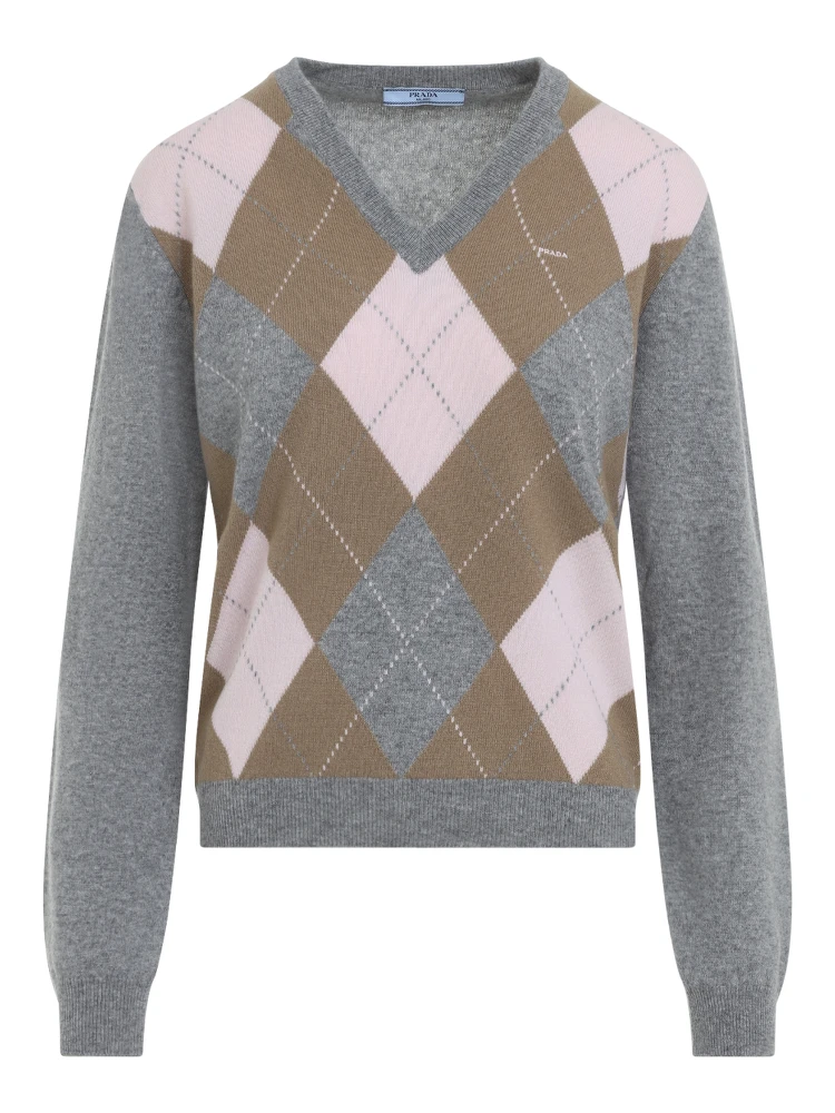 Prada Argyle V-Neck Sweater alternative