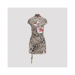Roberto Cavalli Jaguar Roses Mini Dress