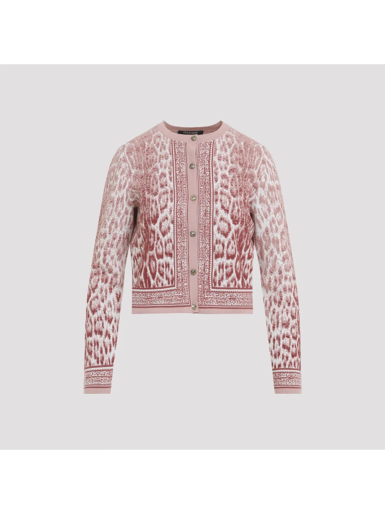 Roberto Cavalli Jaguar Print Cardigan