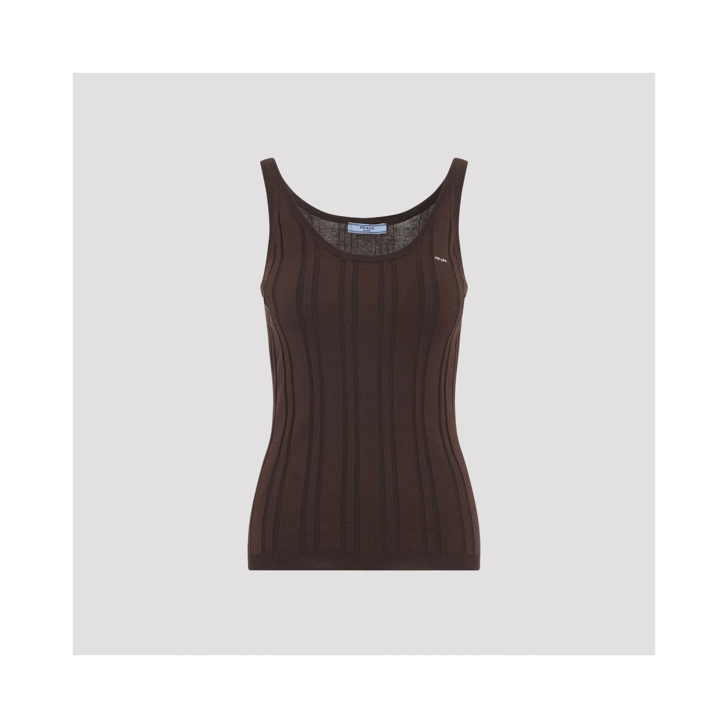 Prada Ribbed Knit Tank Top