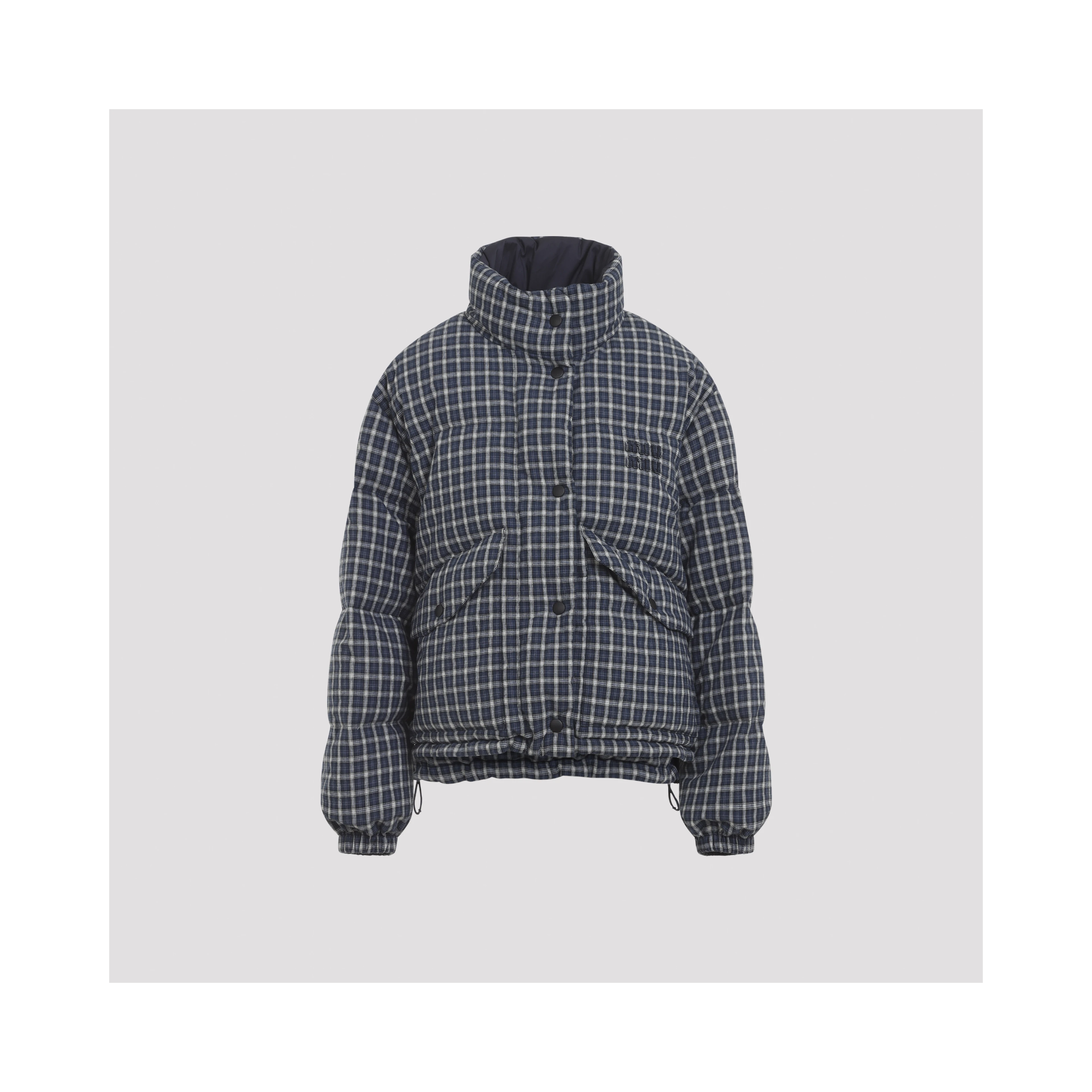 Miu MIu Reversible Checked Down Jacket