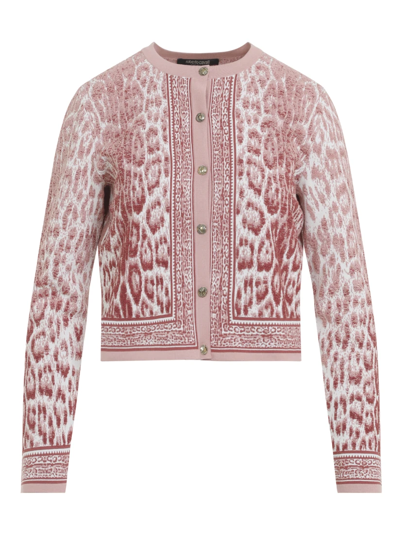 Roberto Cavalli Jaguar Print Cardigan