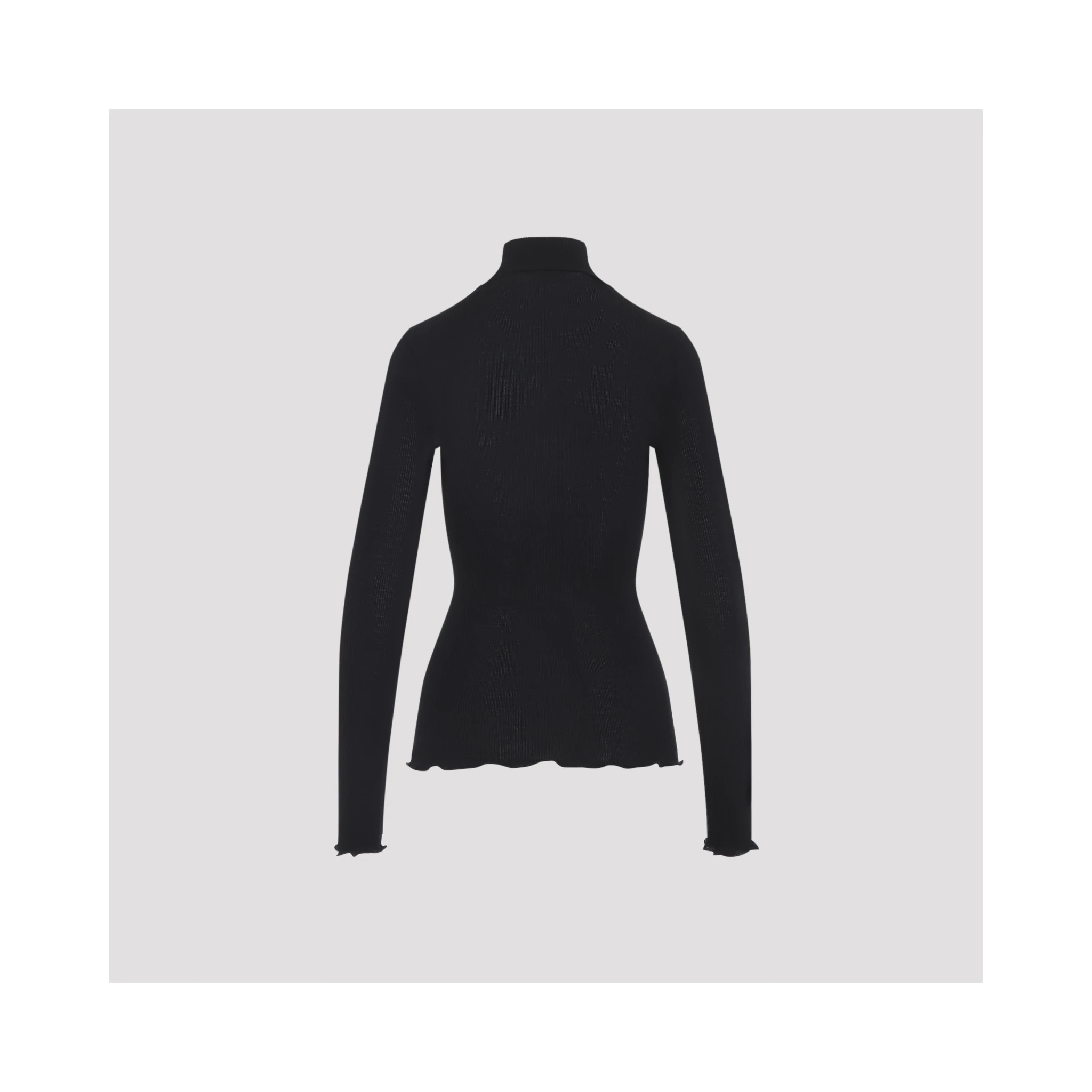 Prada Ribbed Knit Turtleneck Top