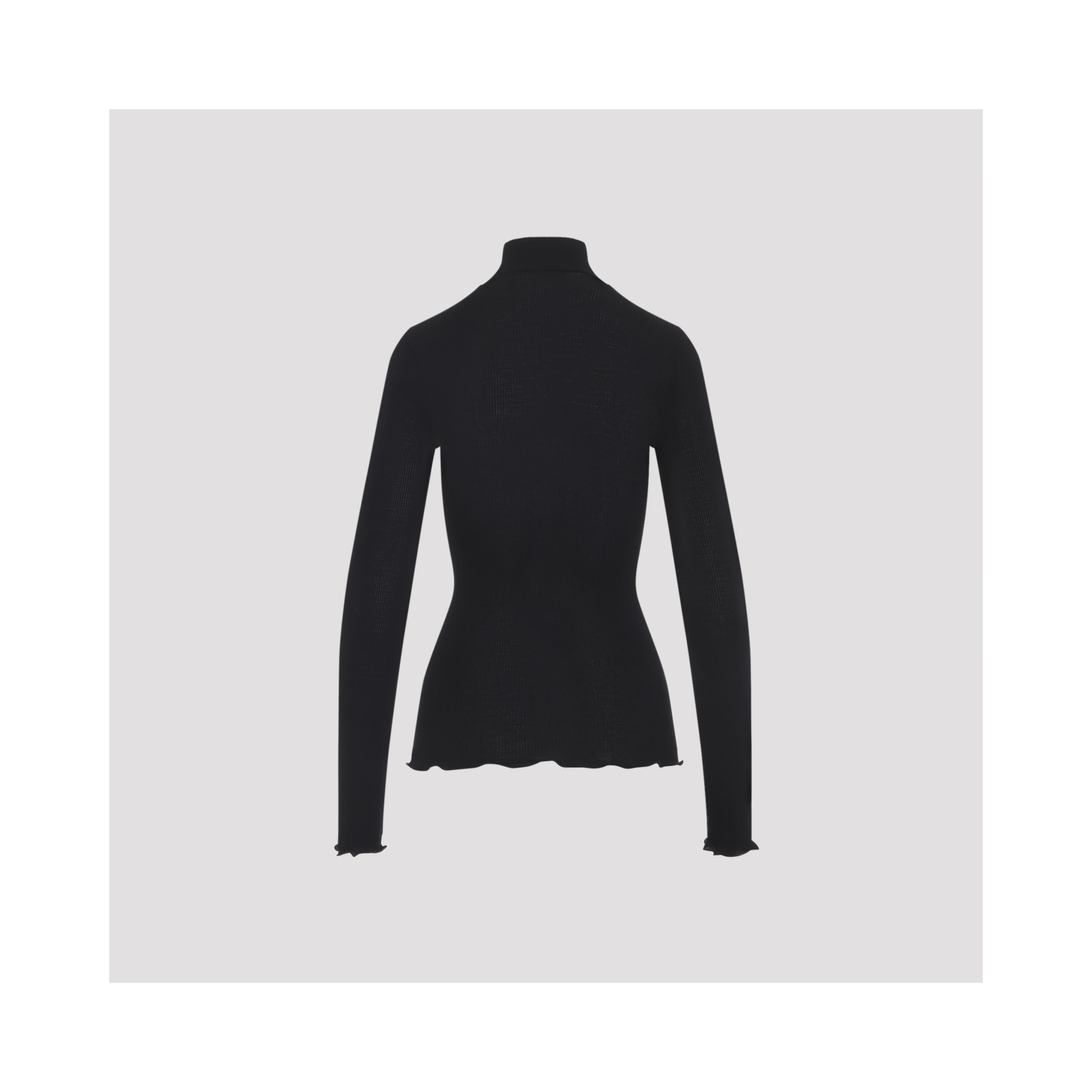Prada Ribbed Knit Turtleneck Top