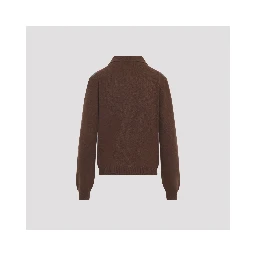 Prada Argyle Knit Polo Sweater