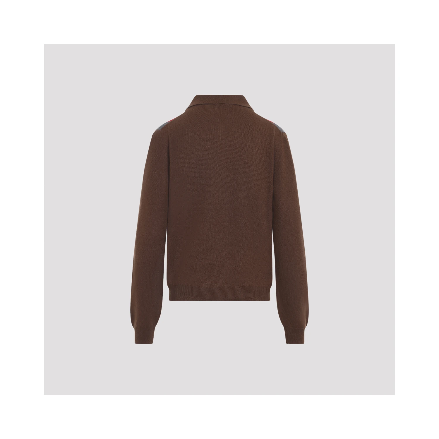 Prada Argyle Knit Polo Sweater