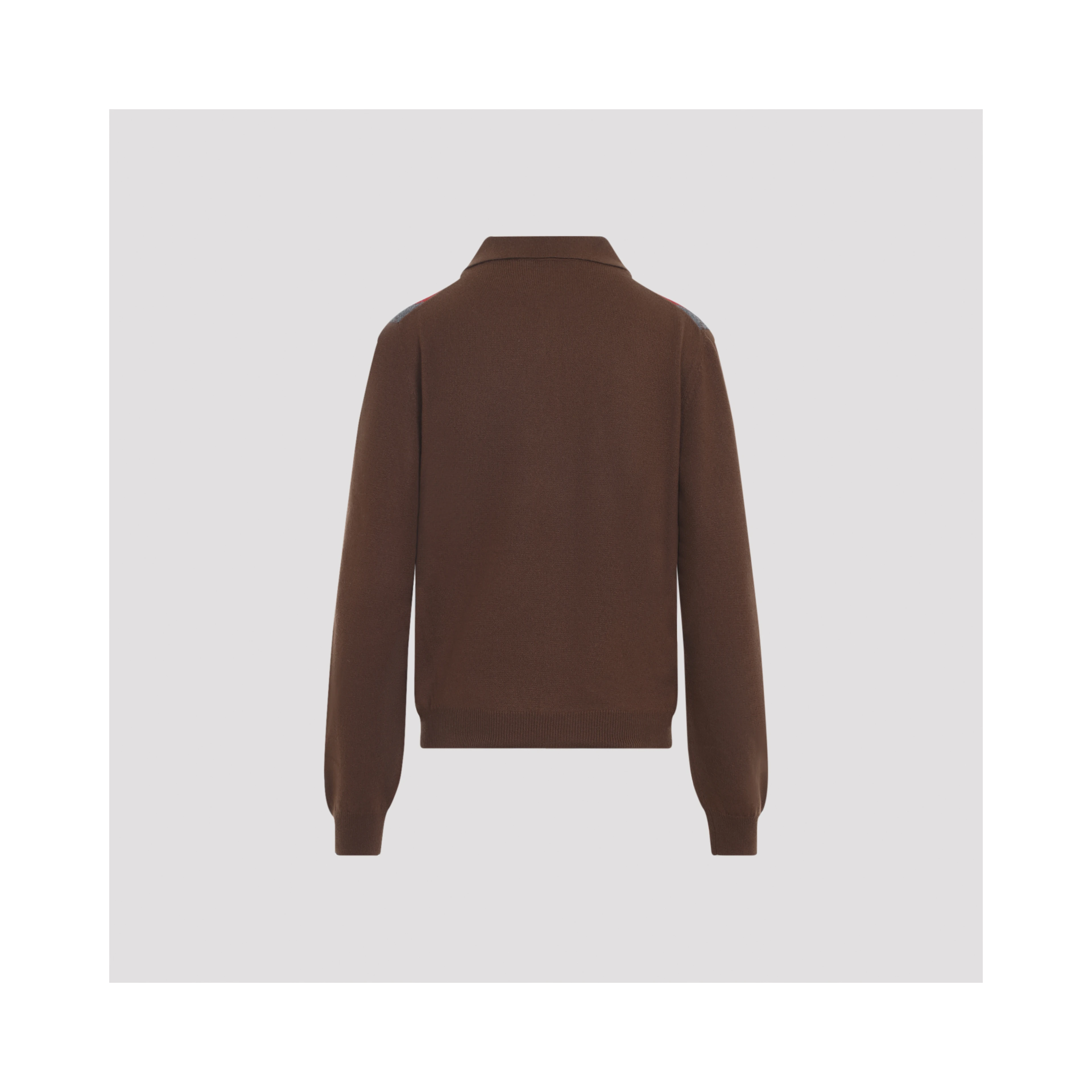 Prada Argyle Knit Polo Sweater
