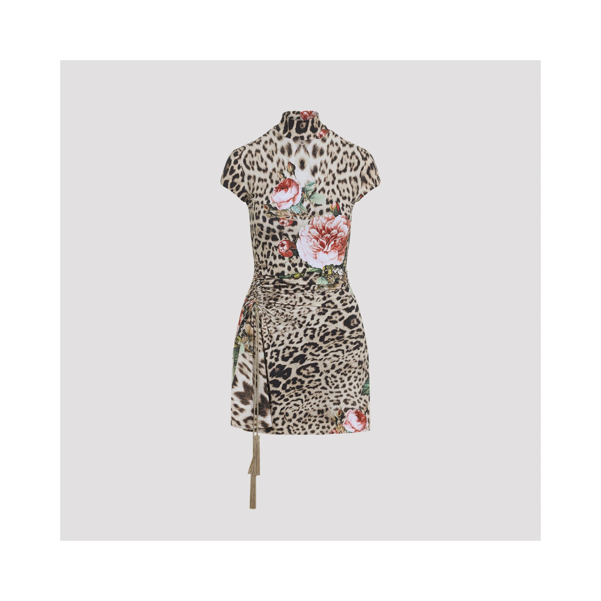 Roberto Cavalli Jaguar Roses Mini Dress