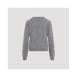 Prada Argyle V-Neck Sweater
