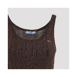 Prada Ribbed Knit Tank Top