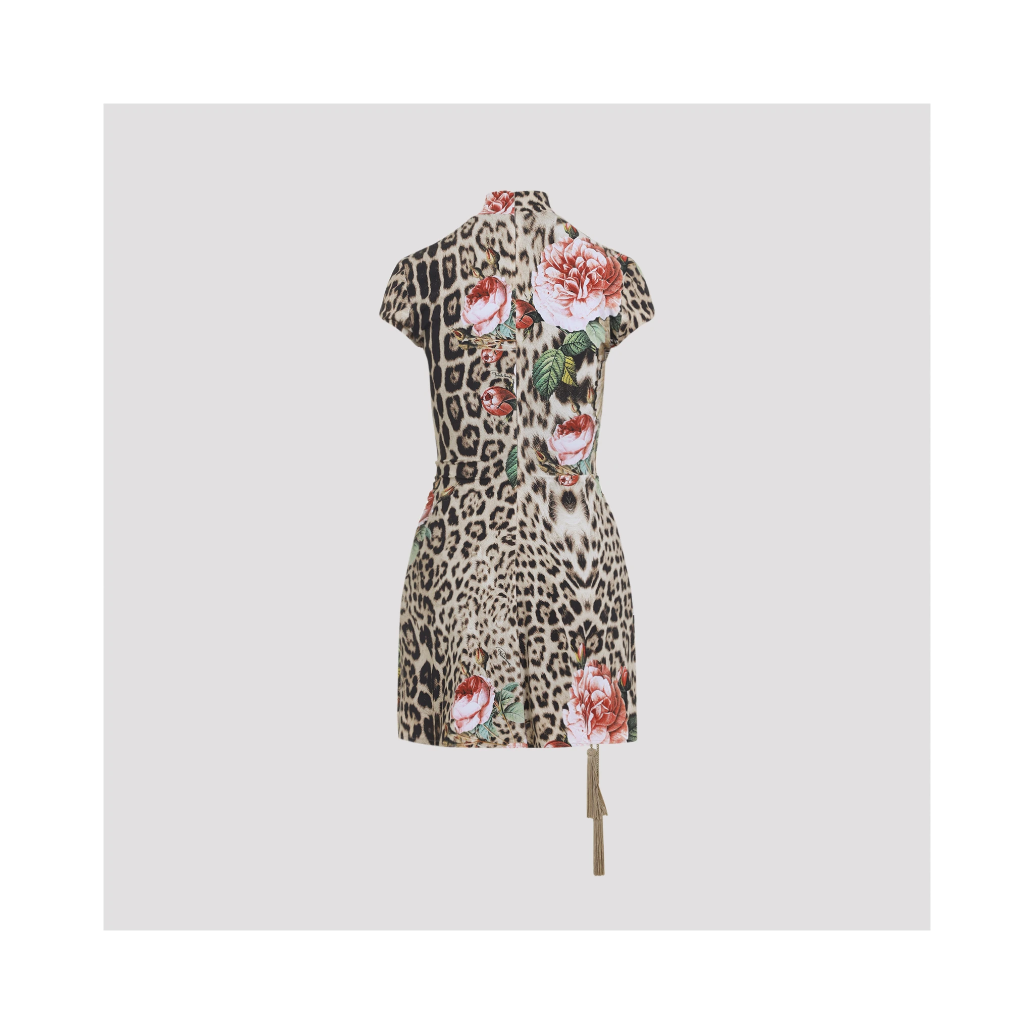 Roberto Cavalli Jaguar Roses Mini Dress