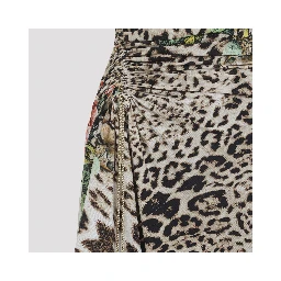 Roberto Cavalli Jaguar Roses Mini Dress