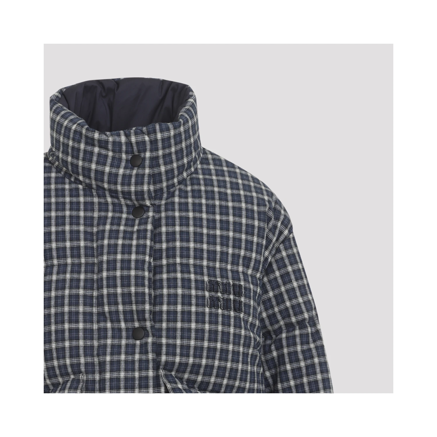 Miu MIu Reversible Checked Down Jacket