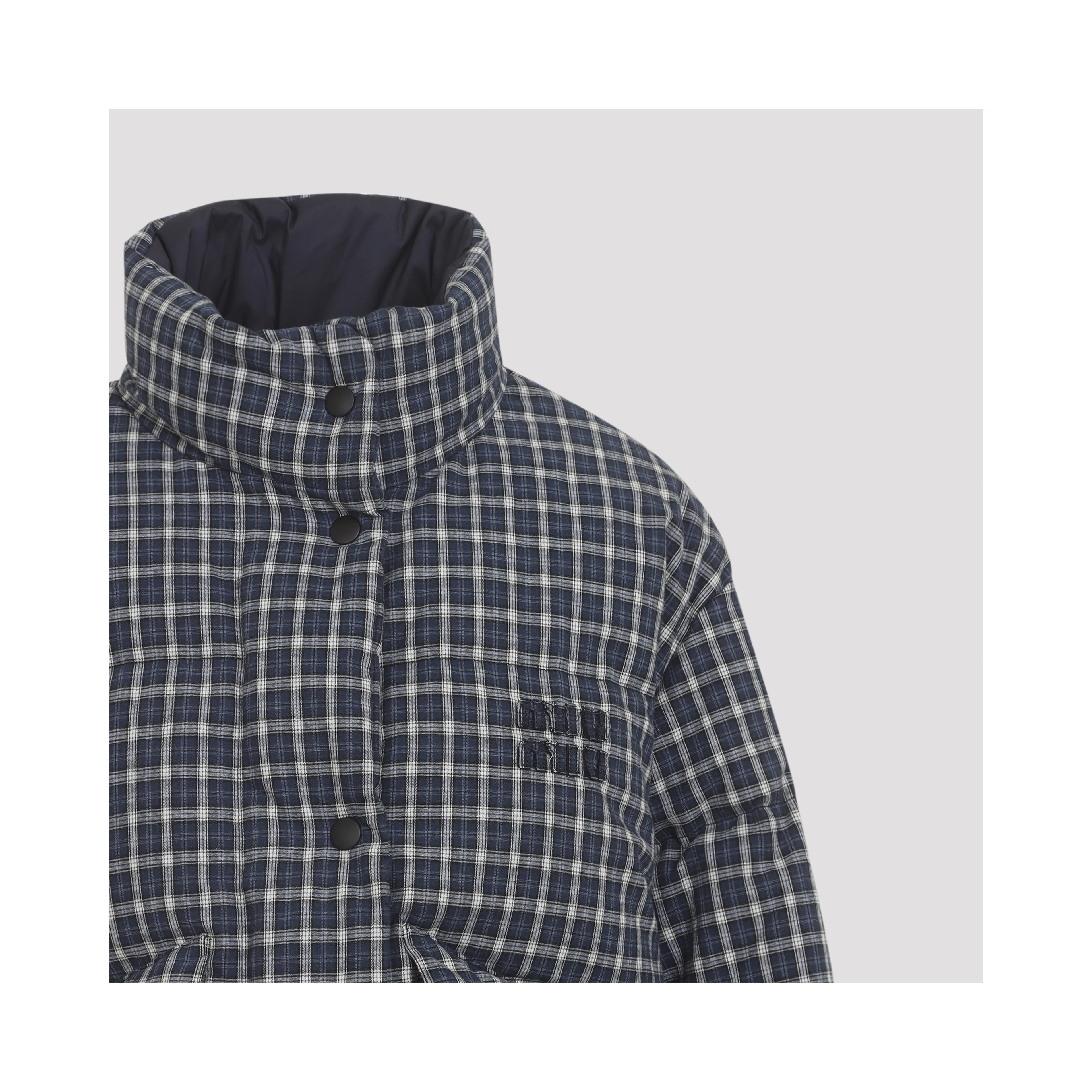 Miu MIu Reversible Checked Down Jacket