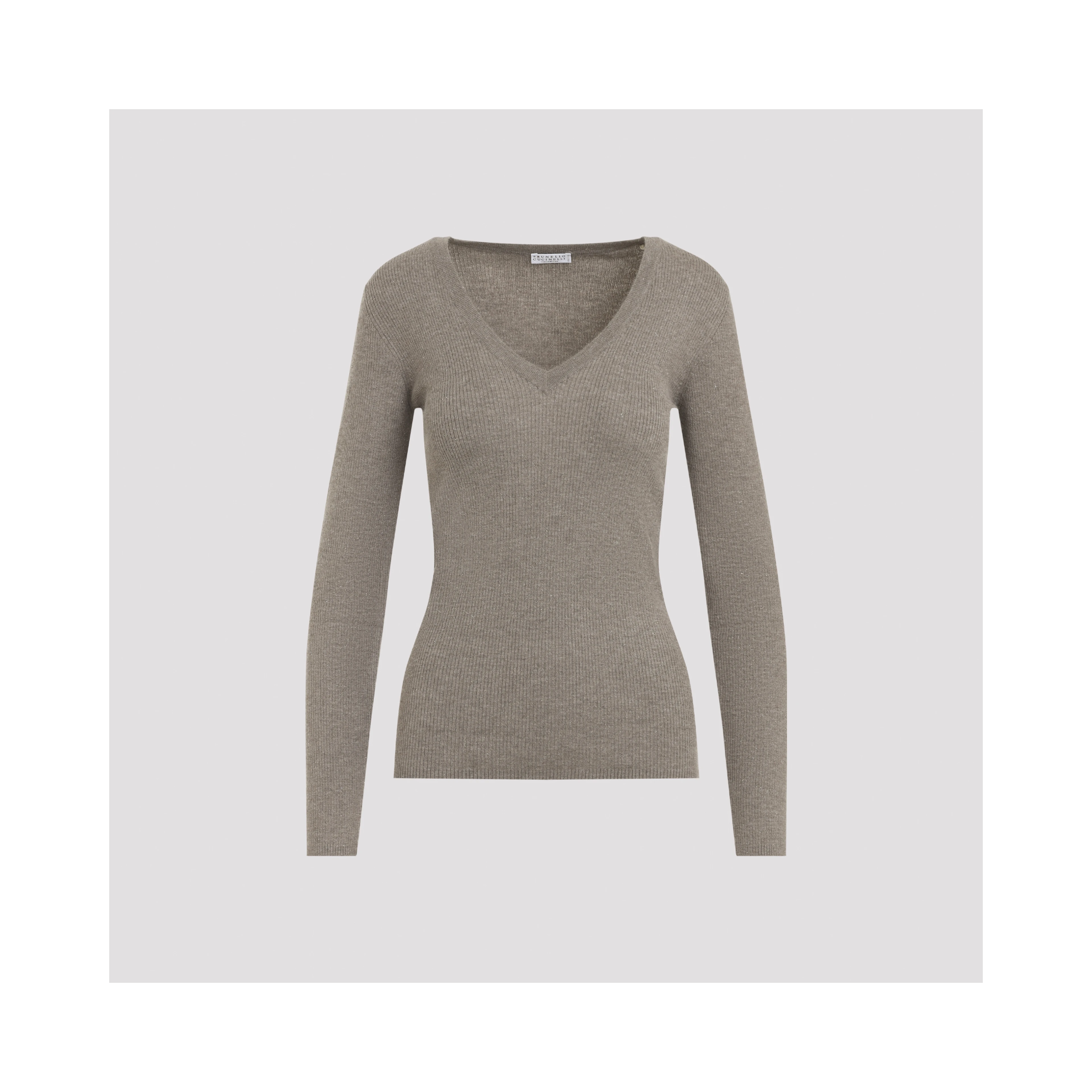 Brunello Cucinelli Ribbed V-Neck Sweater