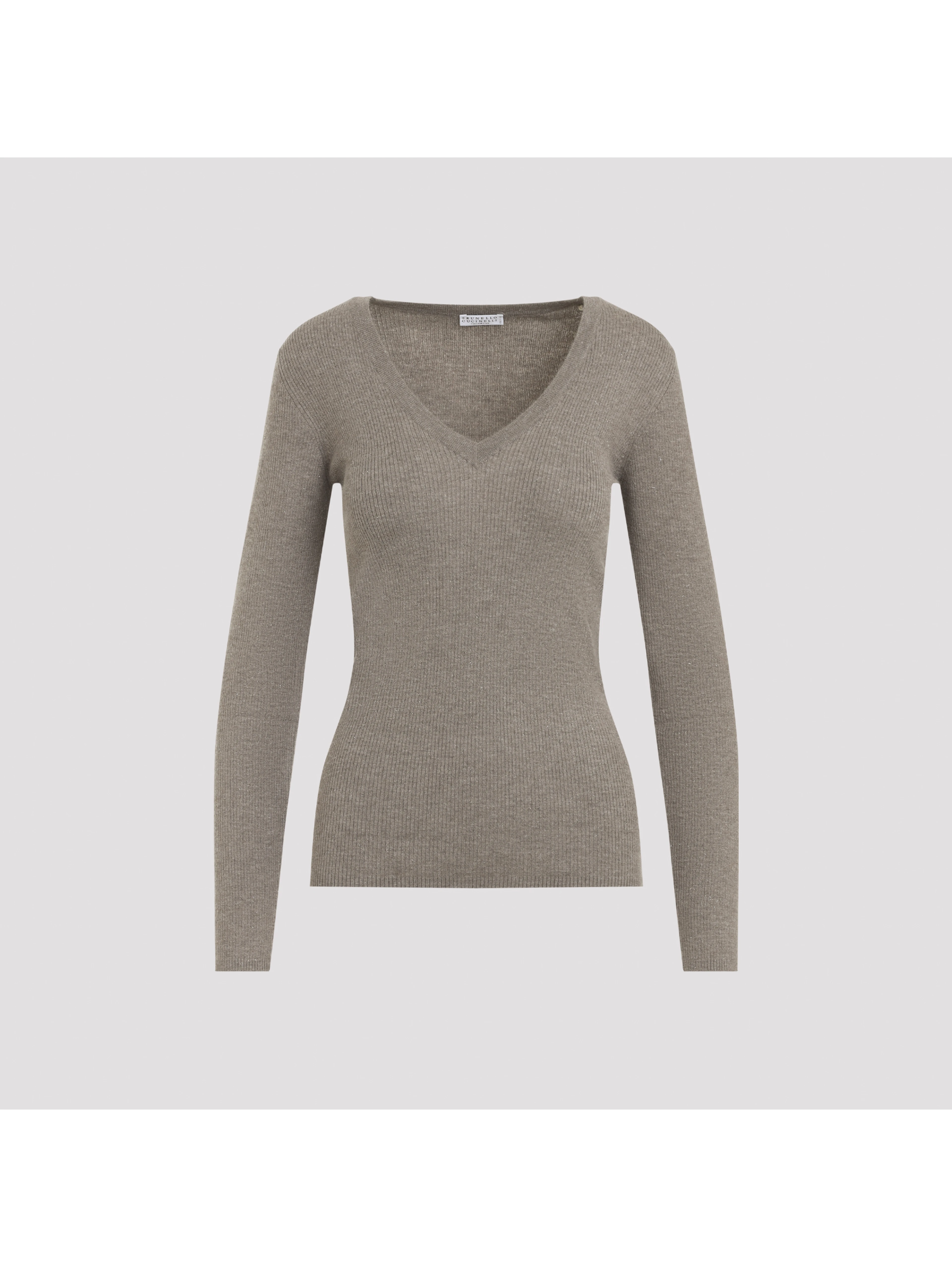 Brunello Cucinelli Ribbed V-Neck Sweater