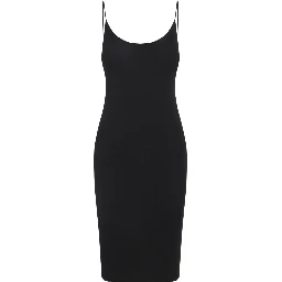 Saint Laurent Open-Back Cassandre Knit Dress