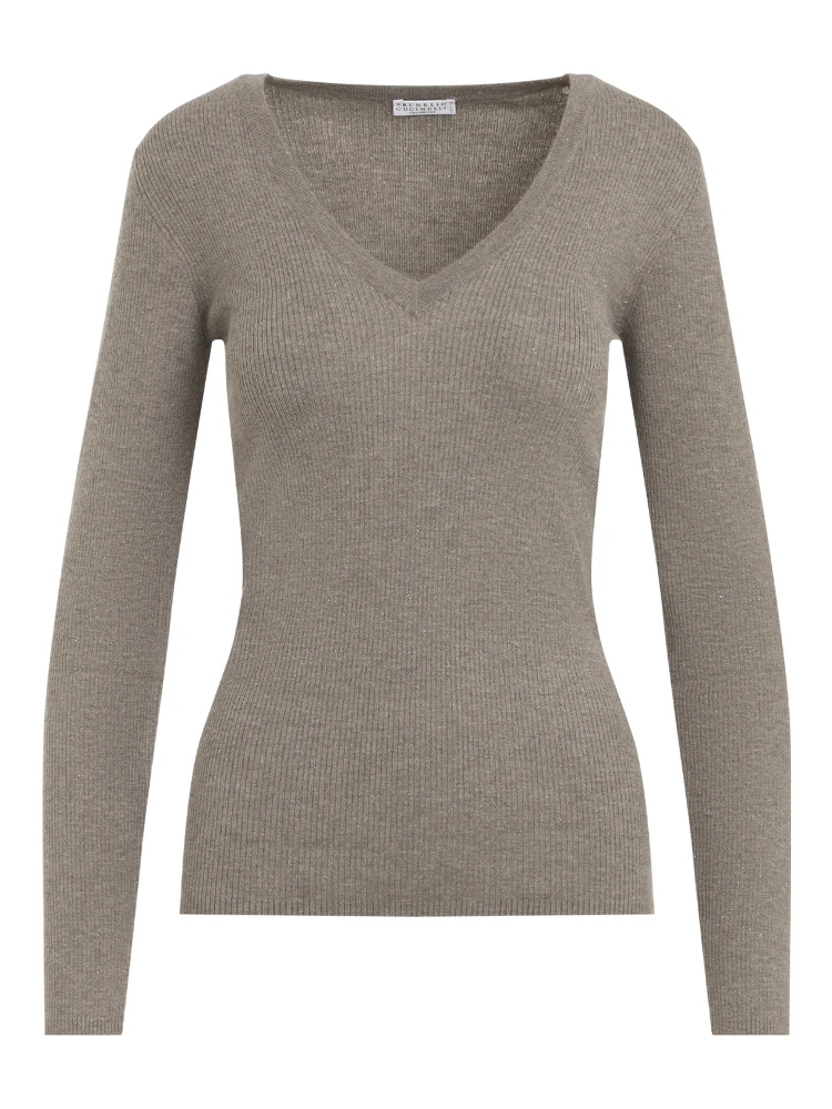 Brunello Cucinelli Ribbed V-Neck Sweater alternative