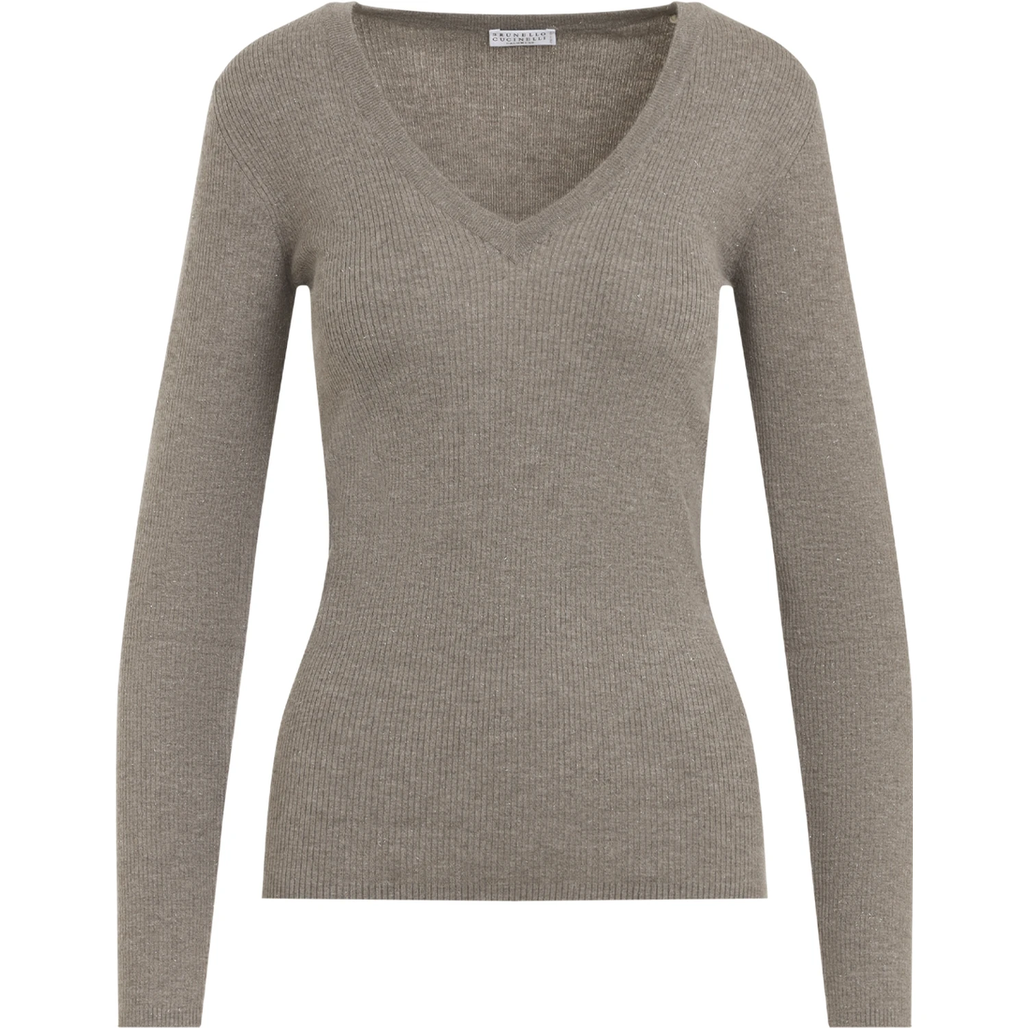 Brunello Cucinelli Ribbed V-Neck Sweater