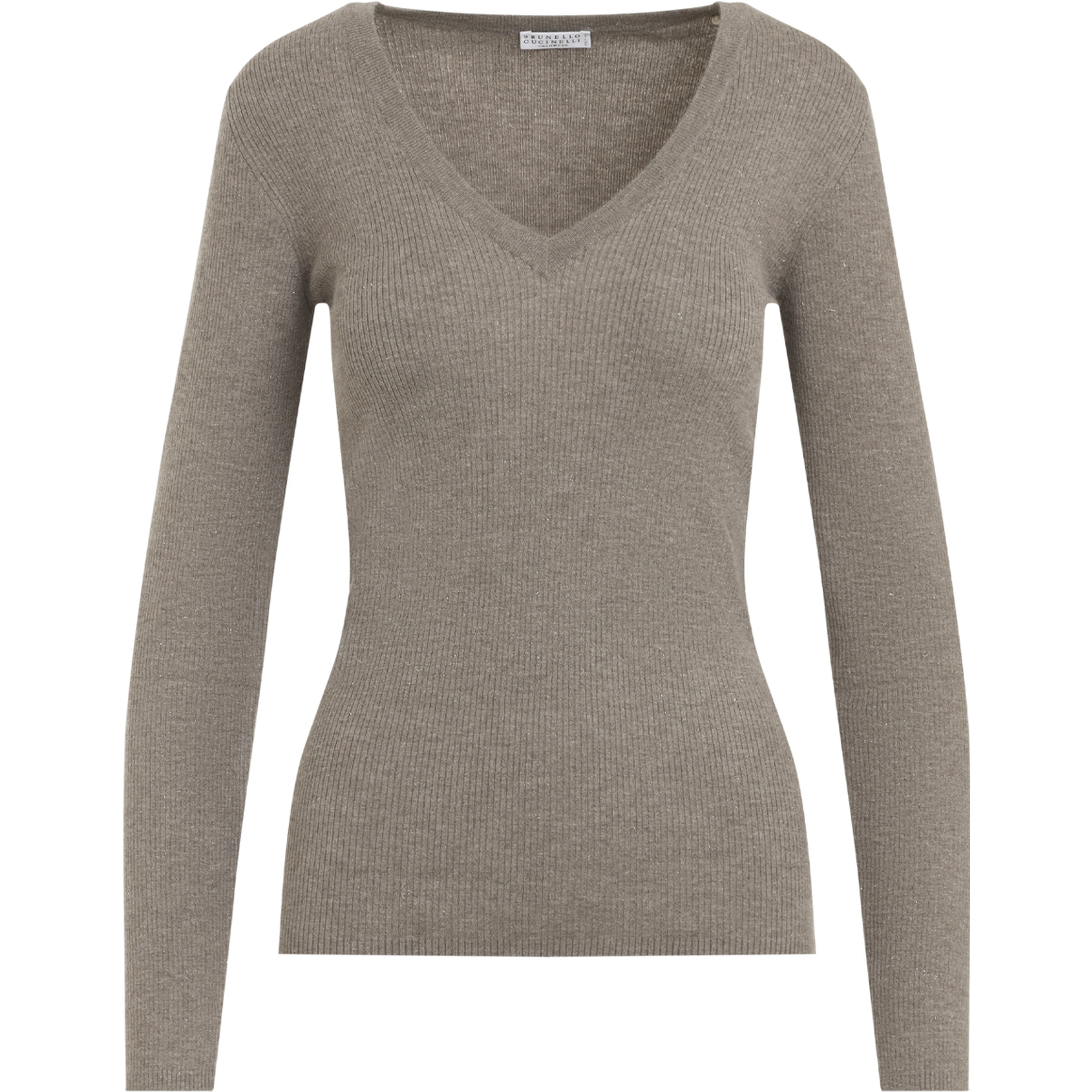 Brunello Cucinelli Ribbed V-Neck Sweater