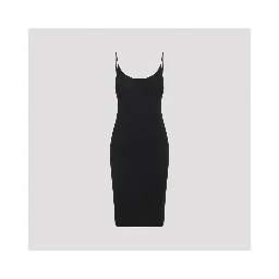 Saint Laurent Open-Back Cassandre Knit Dress