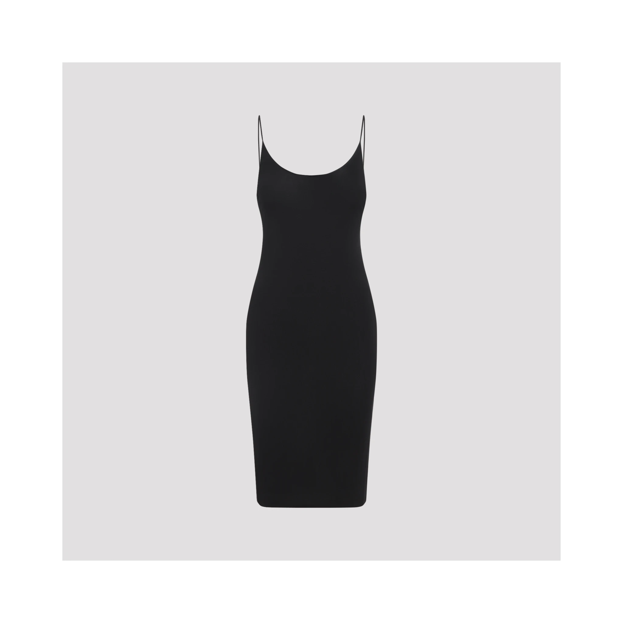 Saint Laurent Open-Back Cassandre Knit Dress
