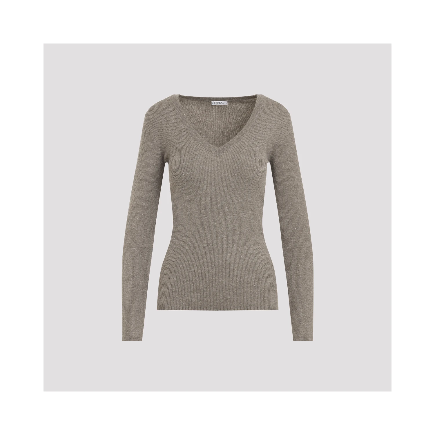 Brunello Cucinelli Ribbed V-Neck Sweater