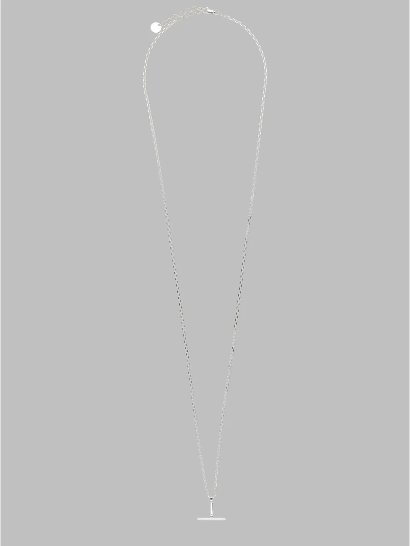 COLLANA A CIONDOLO A T IN ARGENTO