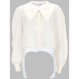 BLUSA CON MANICHE A SBUFFO IN CRÊPE DE CHINE