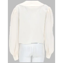 BLUSA CON MANICHE A SBUFFO IN CRÊPE DE CHINE