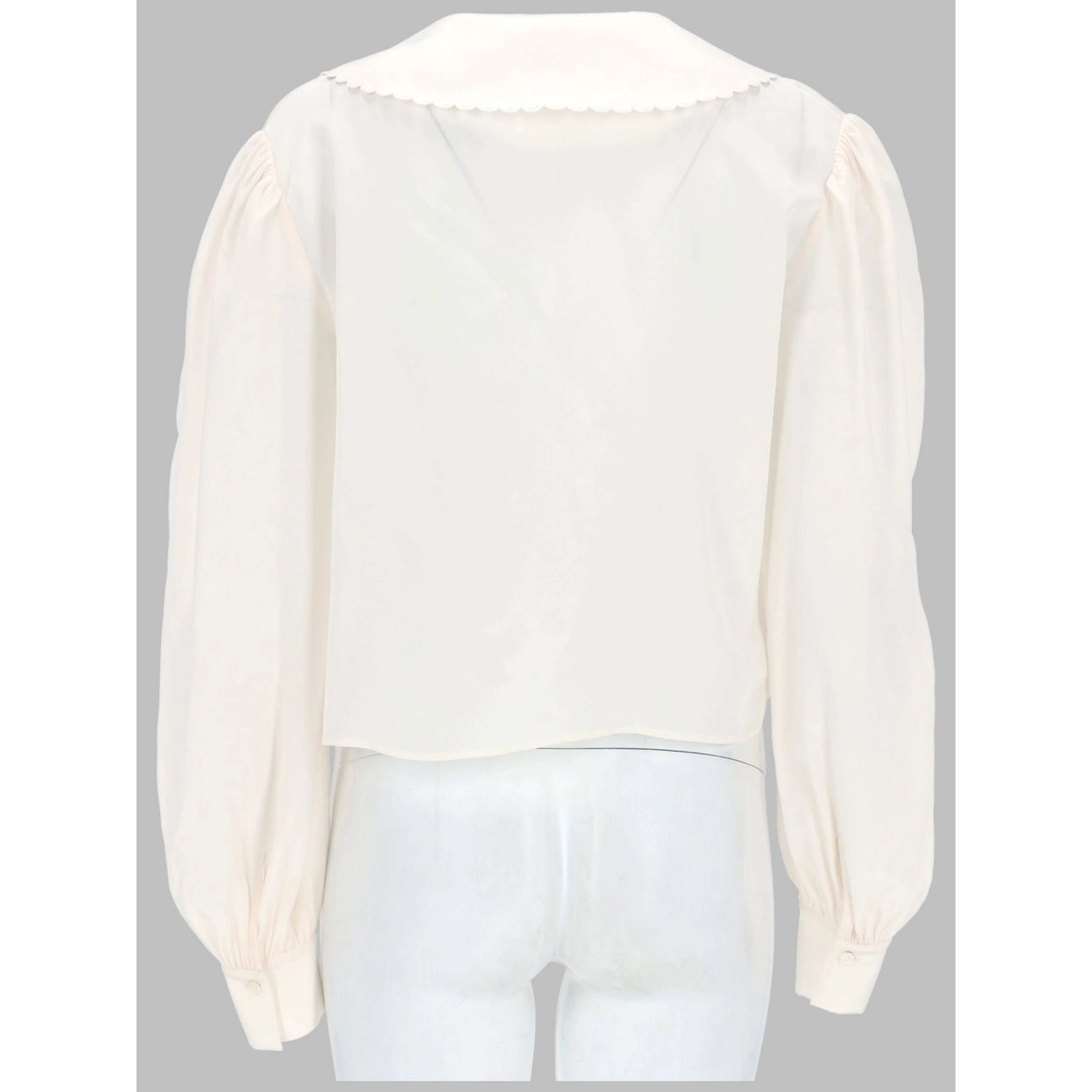 BLUSA CON MANICHE A SBUFFO IN CRÊPE DE CHINE