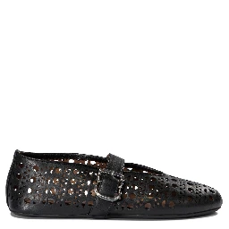 Leather ballets flat