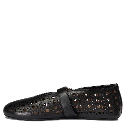 Leather ballets flat